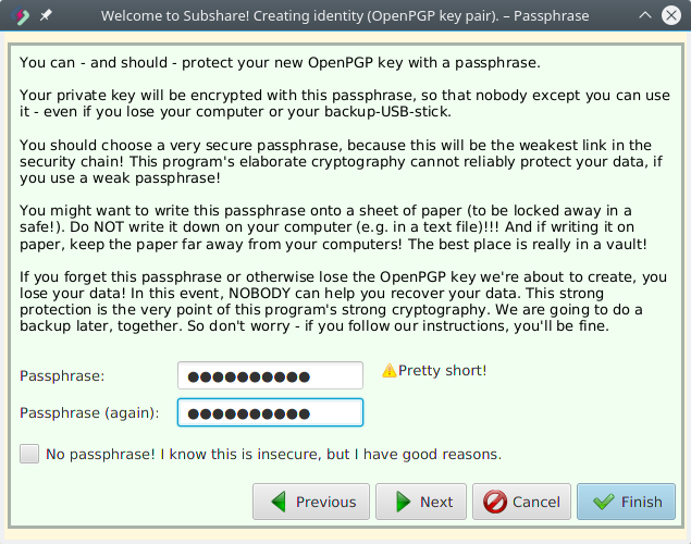 Create OpenPGP key pair (step 3)